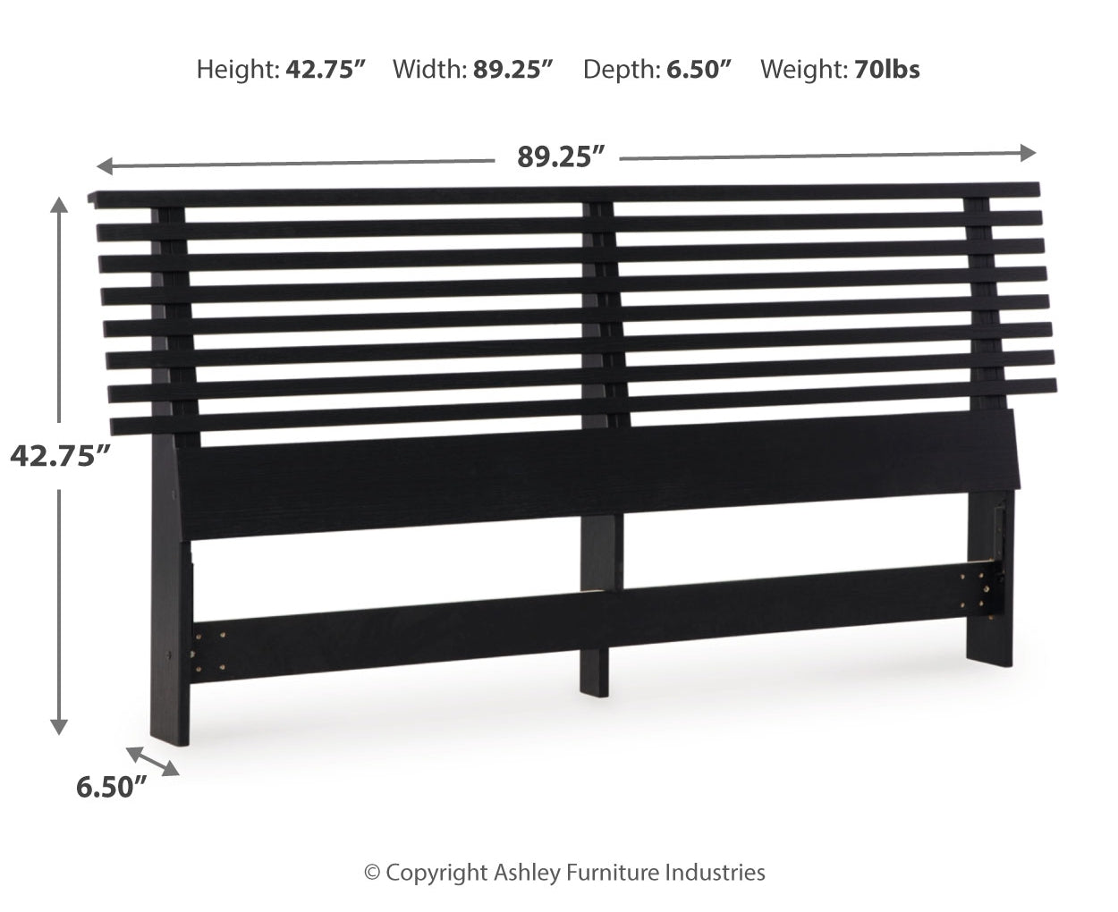 Danziar King Slat Headboard, Dresser, Mirror and Nightstand