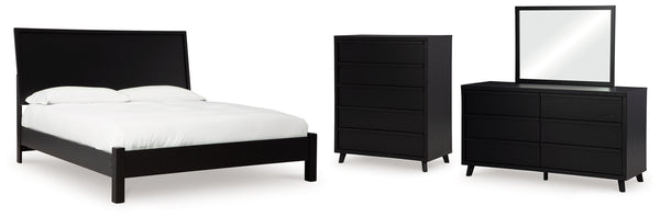 Danziar King Panel Bed, Dresser, Mirror and Chest
