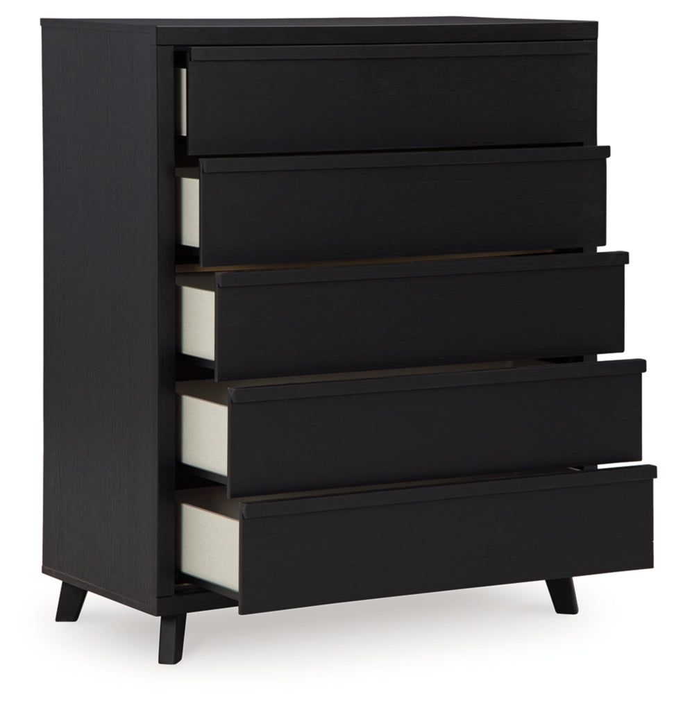 Danziar Queen Panel Bed, Dresser, Mirror, Chest and Nightstand
