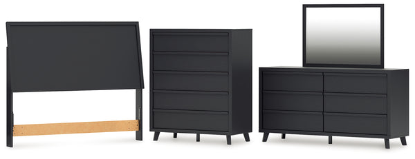 Danziar Queen Panel Headboard, Dresser, Mirror and Chest