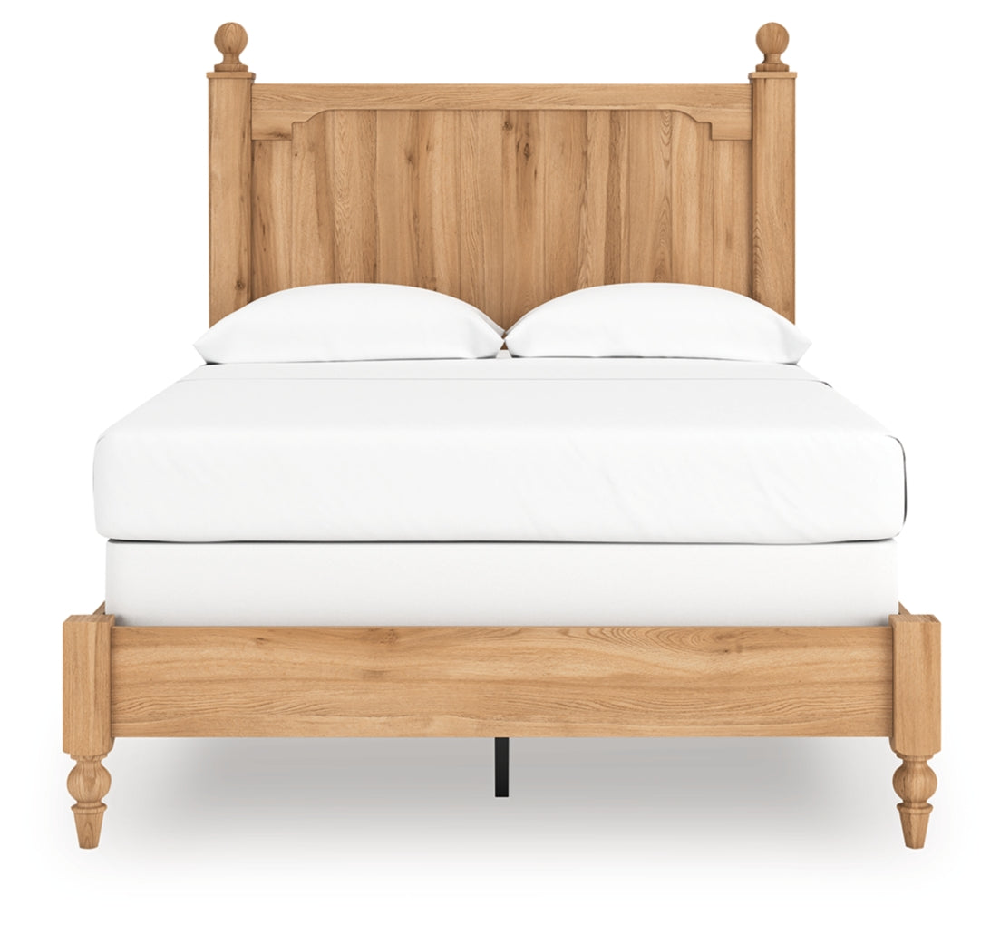 Aleaport Full Panel Bed with Mirrored Dresser and Nightstand