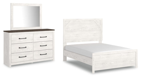 Gerridan Full Panel Bed with Mirrored Dresser