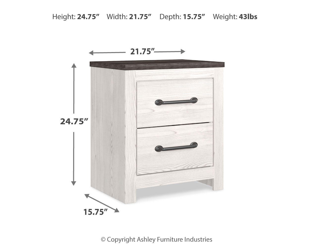 Gerridan 4PC Queen Bedroom Set with Mirrored Dresser & Nightstand