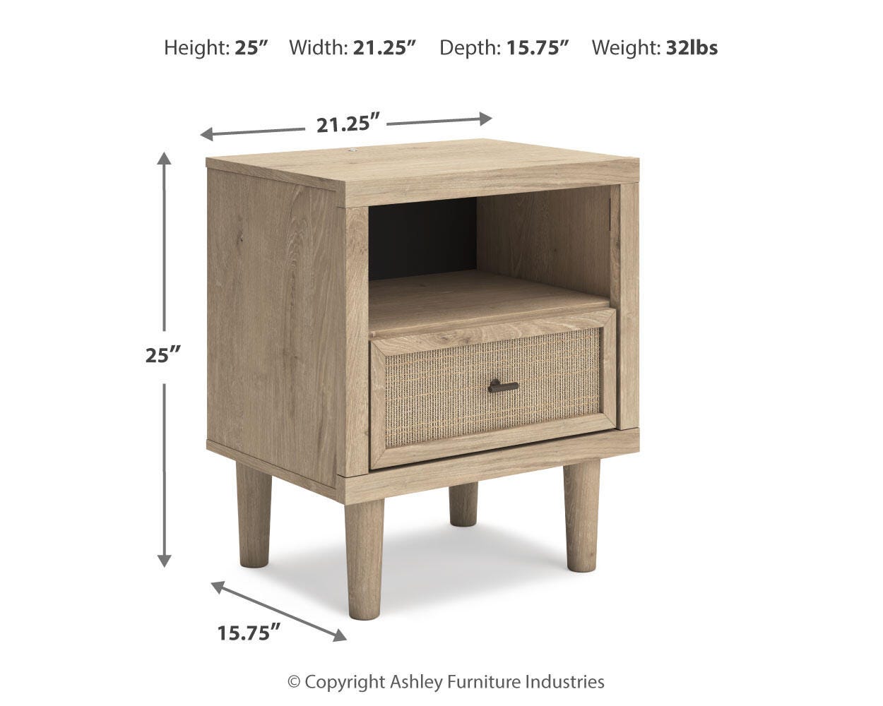 Cielden One Drawer Night Stand