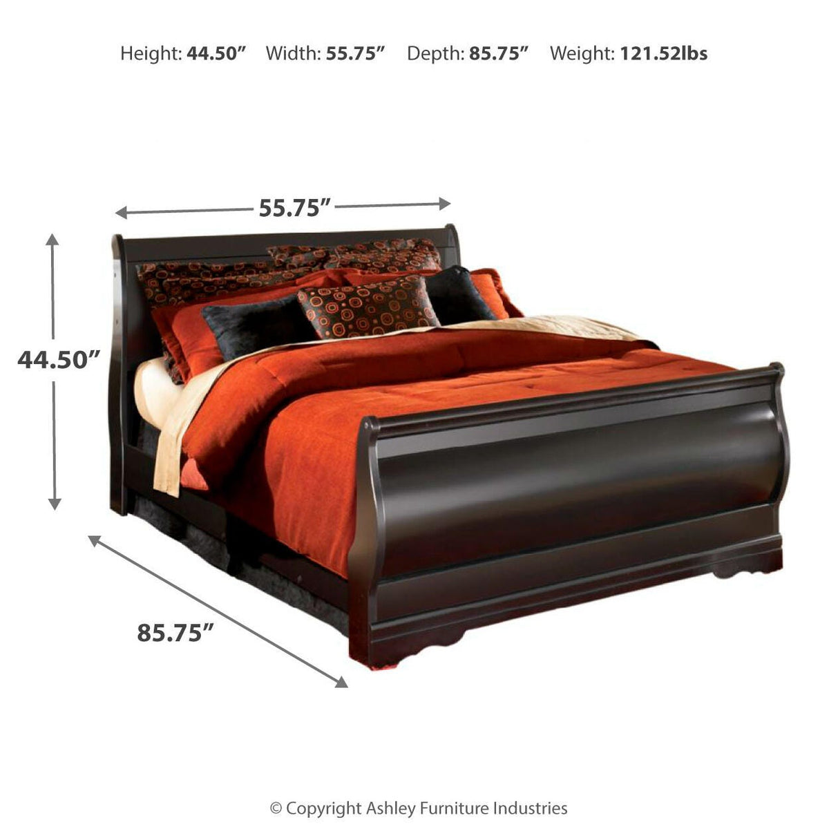 Huey Vineyard Full Sleigh Bed