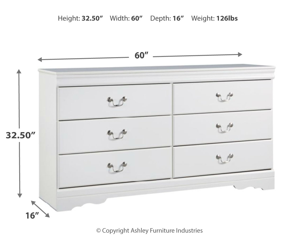 Anarasia Six Drawer Dresser