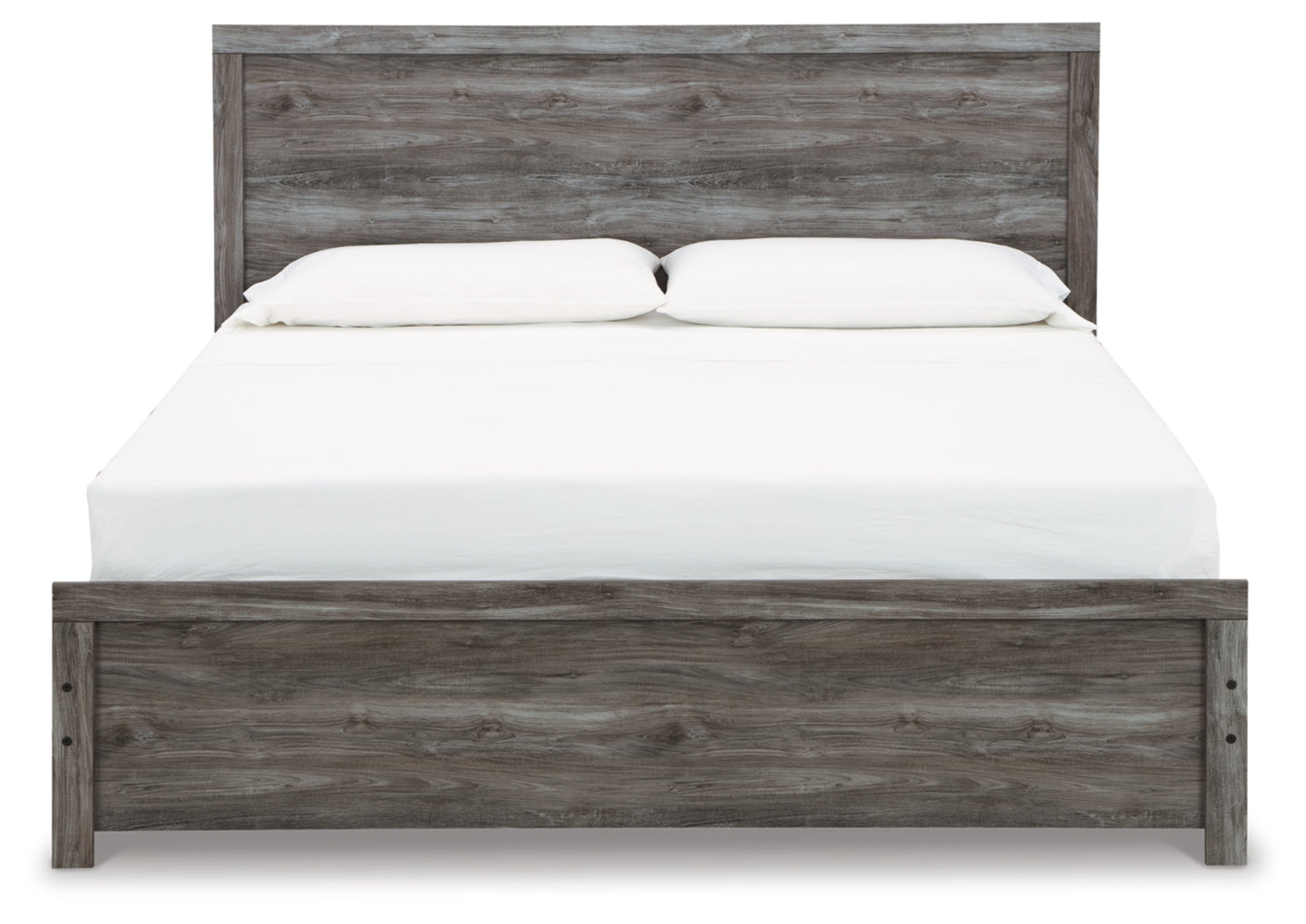 Bronyan King Panel Bed with Mirrored Dresser and Chest
