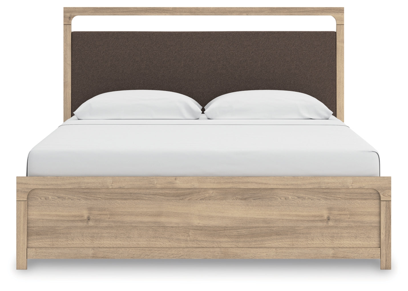 Kinlanni King Upholstered Platform Bed, Dresser and Mirror