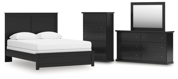 Maribel Queen Panel Bed, Dresser, Mirror and Chest