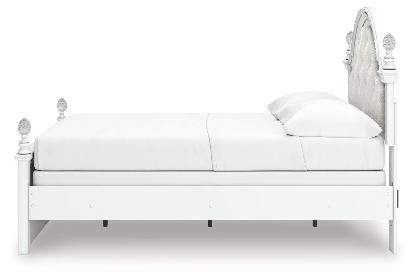 Kozlani Full Upholstered Panel Bed, Dresser, Mirror and Nightstand