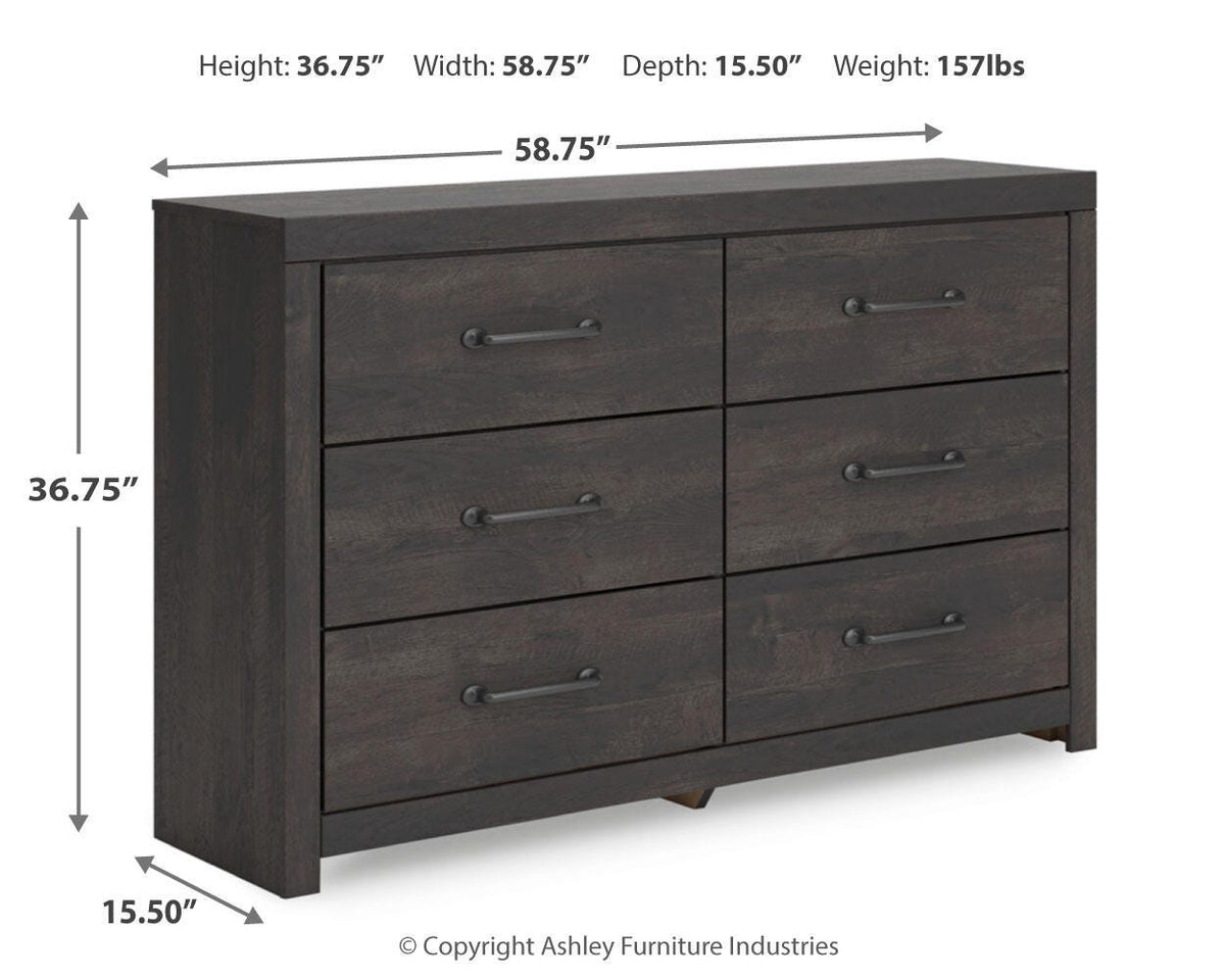 Delmorta Six Drawer Dresser