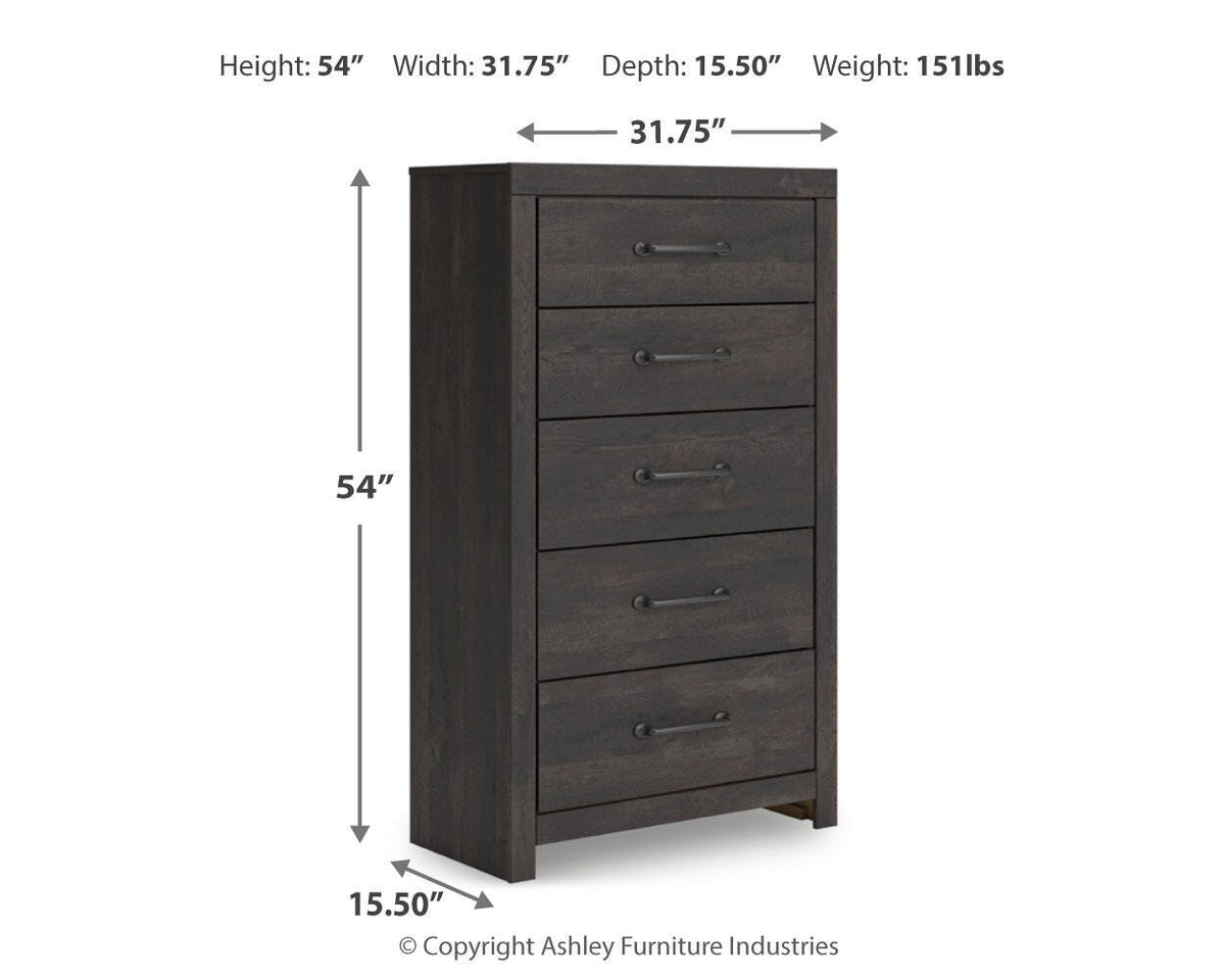 Delmorta Five Drawer Chest