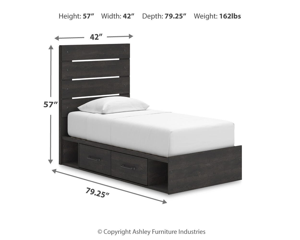 Hollivern Twin Panel Storage Bed, Dresser, Mirror and Chest
