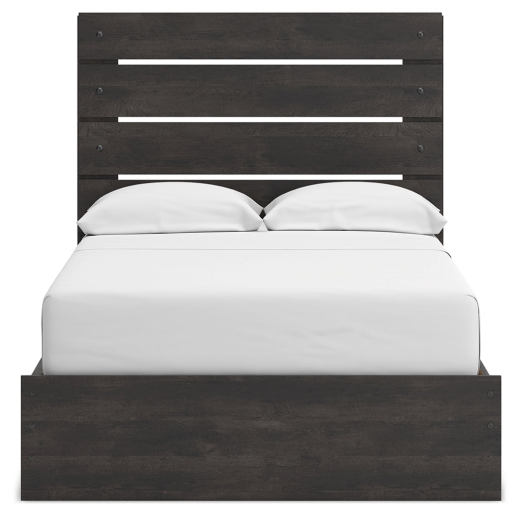 Hollivern Full Panel Storage Bed, Dresser, Mirror and Nightstand
