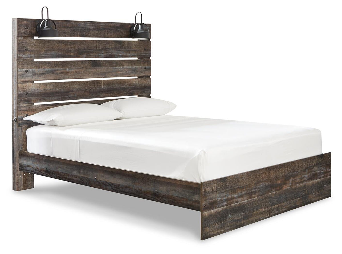 Drystan Queen Panel Bed, 2 Dressers, Mirror, Chest and 2 Nightstands