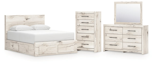 Lawroy Queen Panel Storage Bed, Dresser, Mirror and Chest