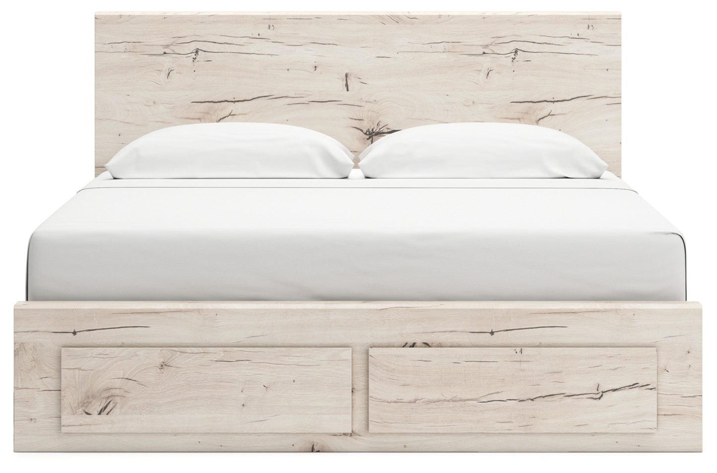 Lawroy King Panel Storage Bed, Dresser, Mirror and Nightstand