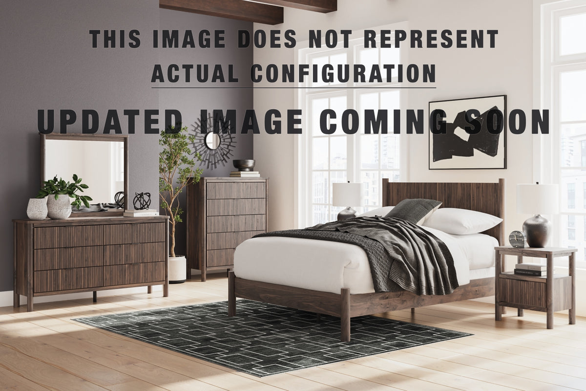 Pamytta Twin Panel Platform Bed, Dresser, Mirror and Nightstand