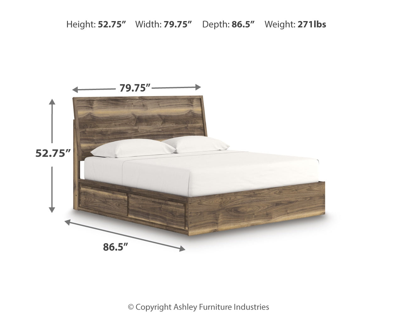 Zadilyn King Panel Bed with Storage