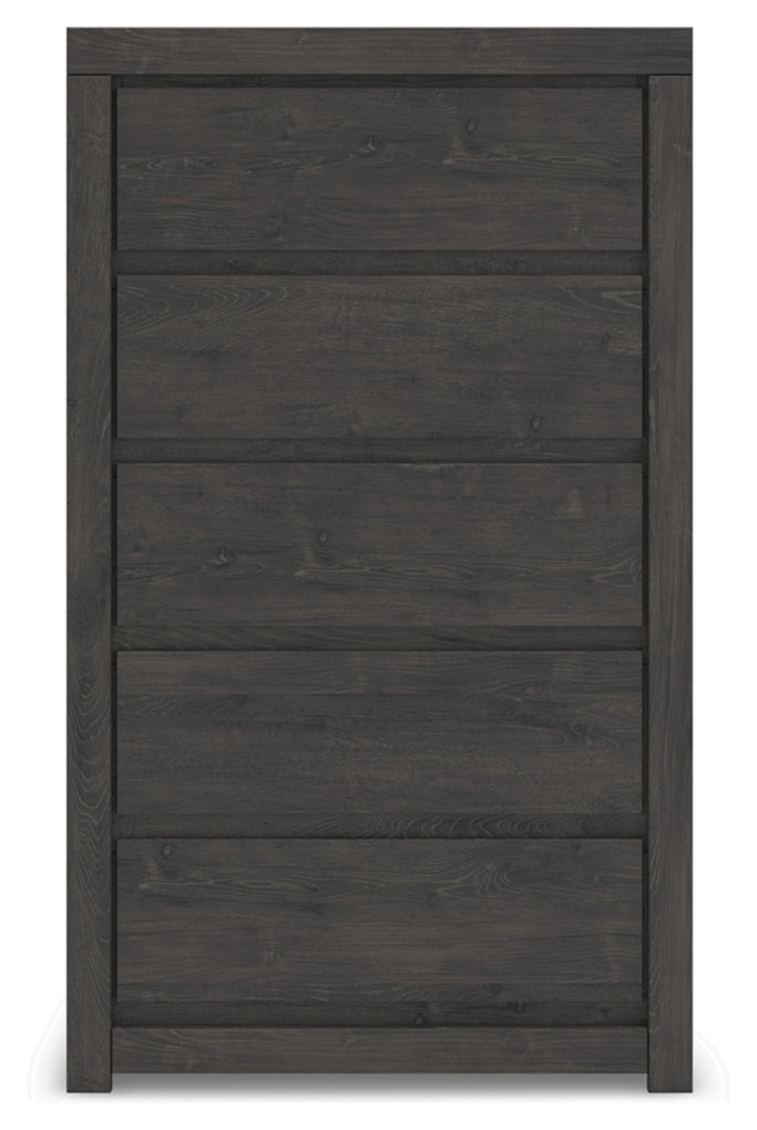 Fraluna Queen Panel Storage Bed, Dresser, Mirror and Chest