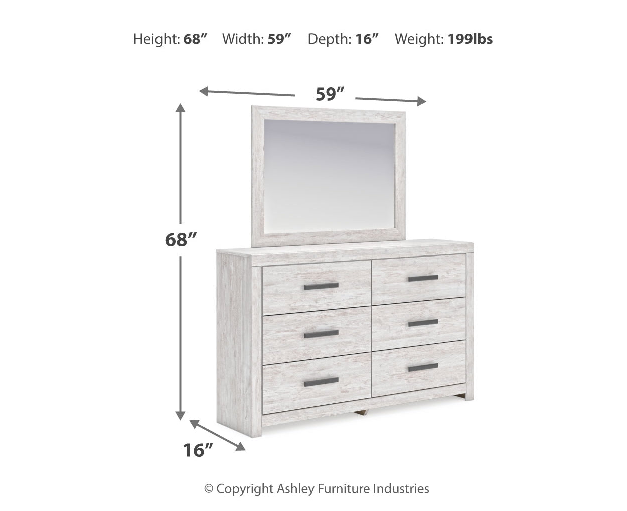 Cayboni Twin Panel Bed, Dresser, Mirror and Chest