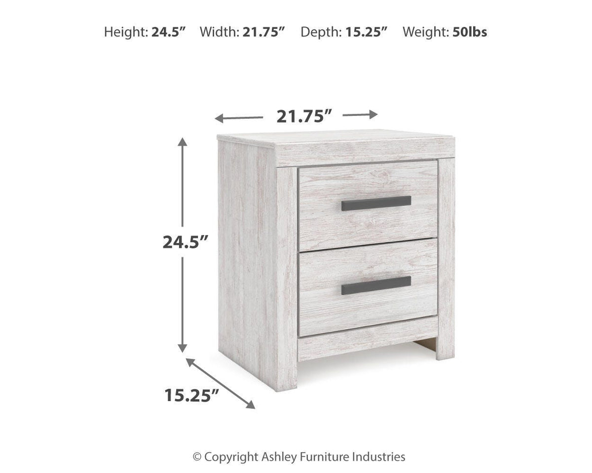 Cayboni Two Drawer Night Stand