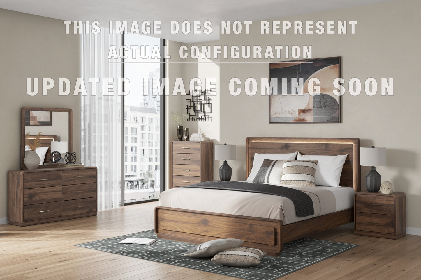 Fortlorn Queen Panel Bed, Dresser, Mirror and Nightstand