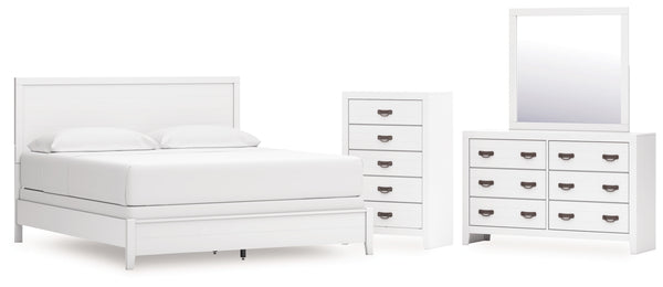 Binterglen California King Panel Bed, Dresser, Mirror and Chest