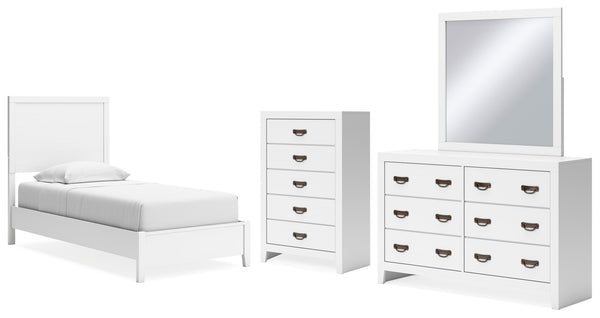 Binterglen Twin Panel Bed, Dresser, Mirror and Chest