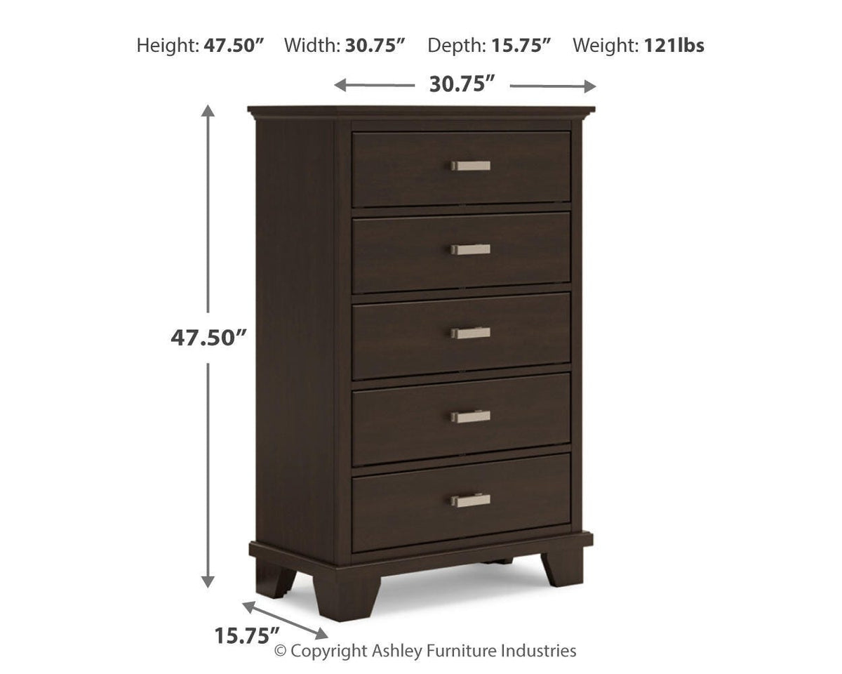 Covetown Five Drawer Chest