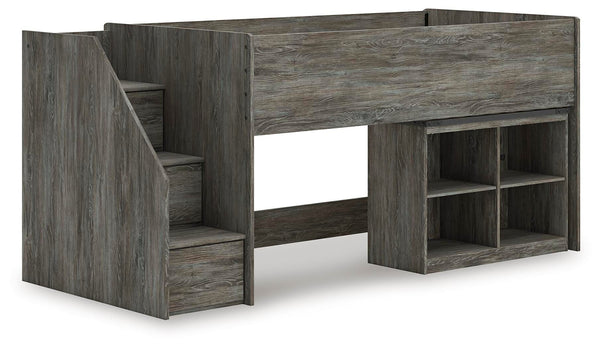 Frandern Twin Loft Bed with Bookcase Storage