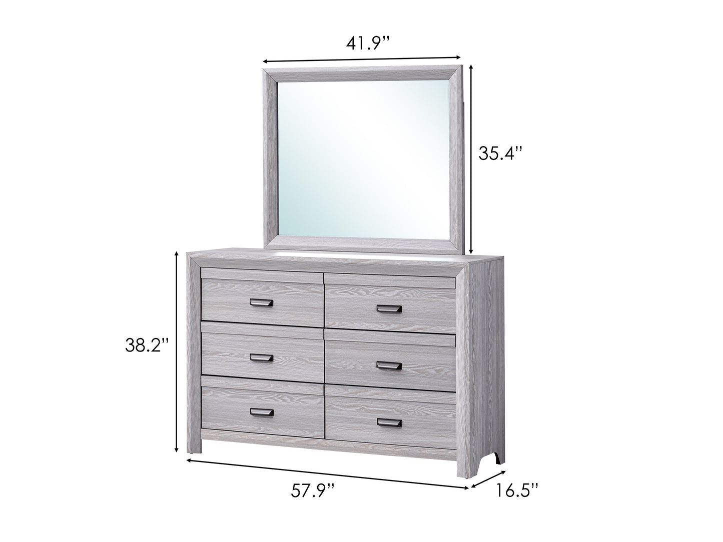 Adelaide Dresser Mirror Drift Wood