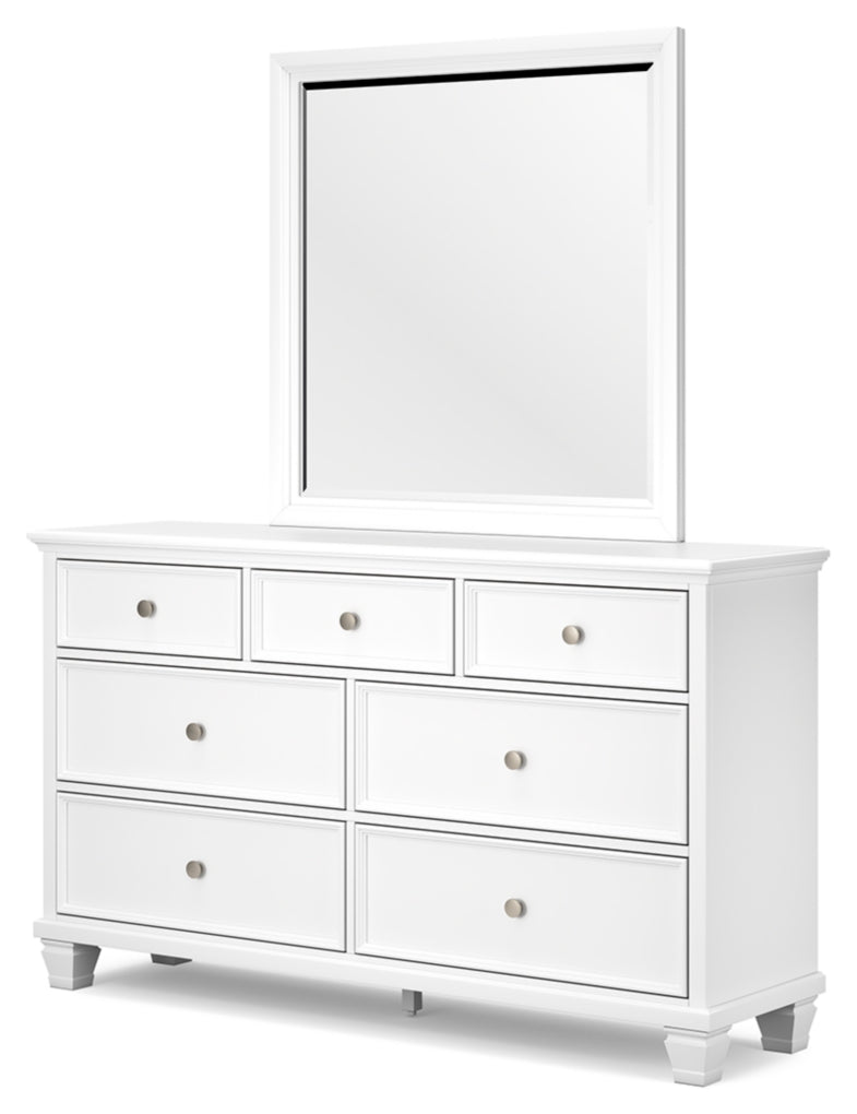 Fortman California King Panel Storage Bed, Dresser and Mirror