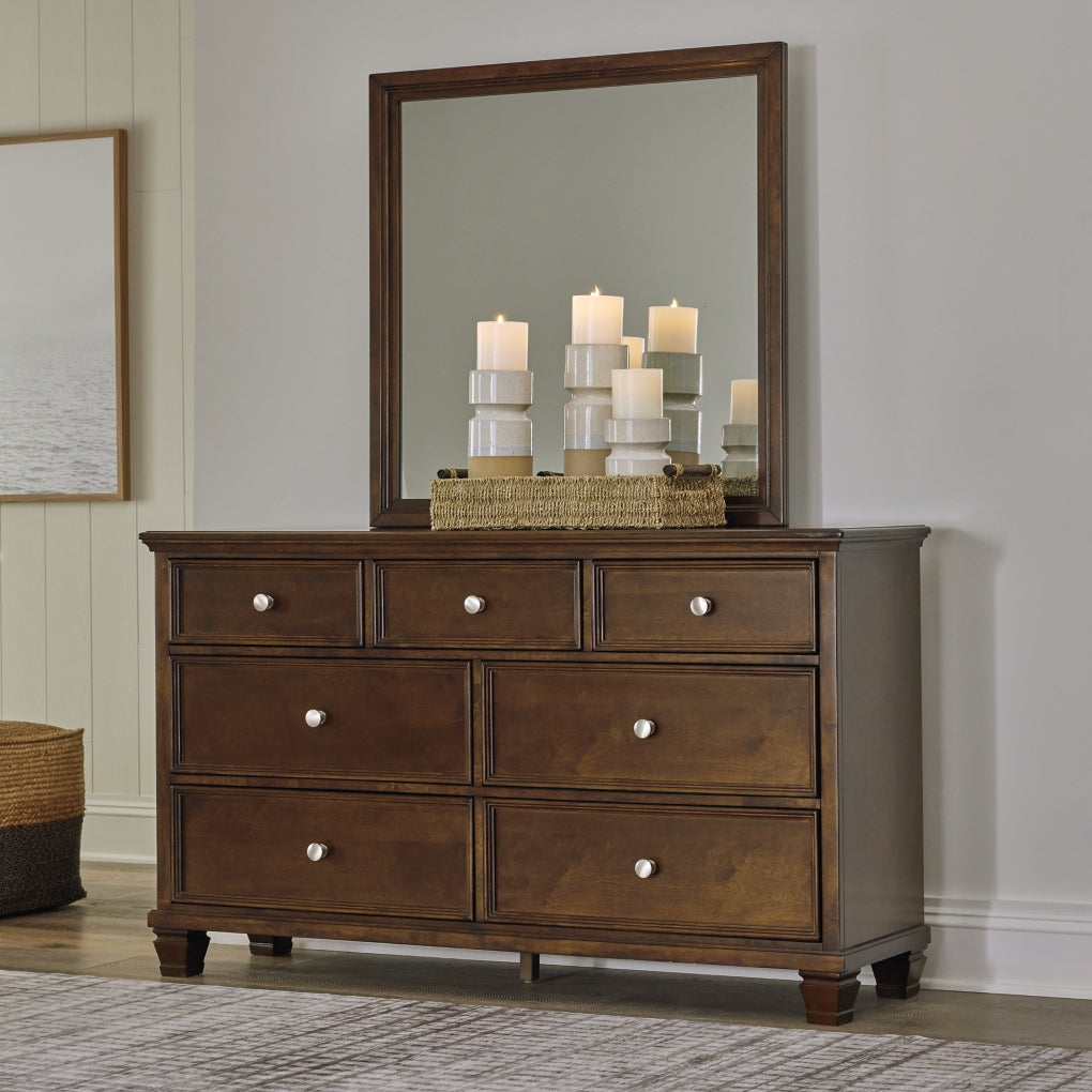 Danabrin Twin Panel Storage Bed, Dresser and Mirror