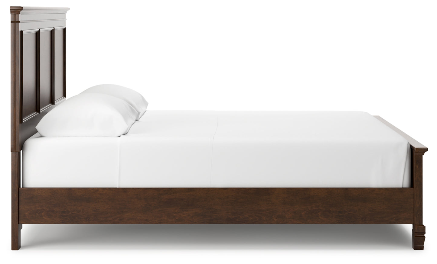 Danabrin California King Panel Bed with Mirrored Dresser, Chest and Nightstand