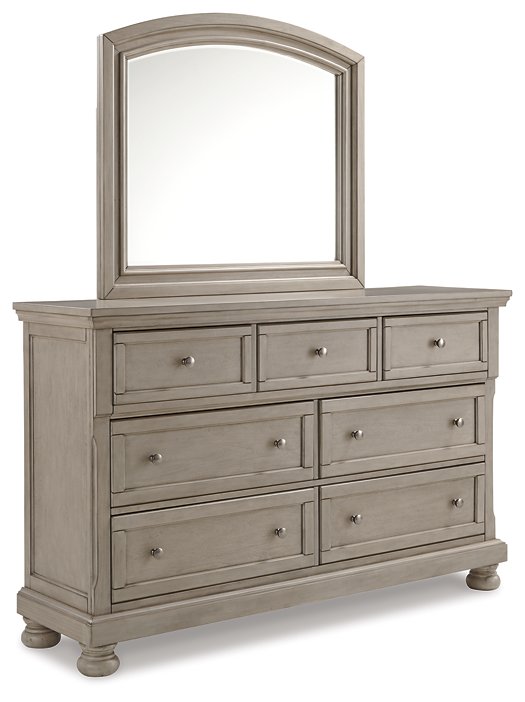 Ashley Furniture Lettner Light Gray Dresser and Mirror