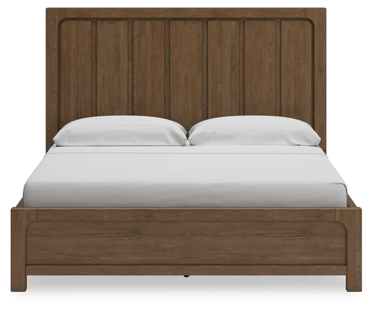 Cabalynn California King Panel Bed with Storage with Mirrored Dresser and Nightstand