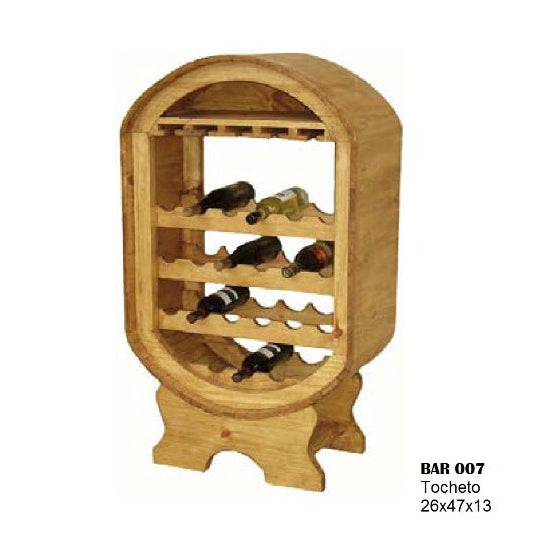 Rustic Barrel Wine Rack