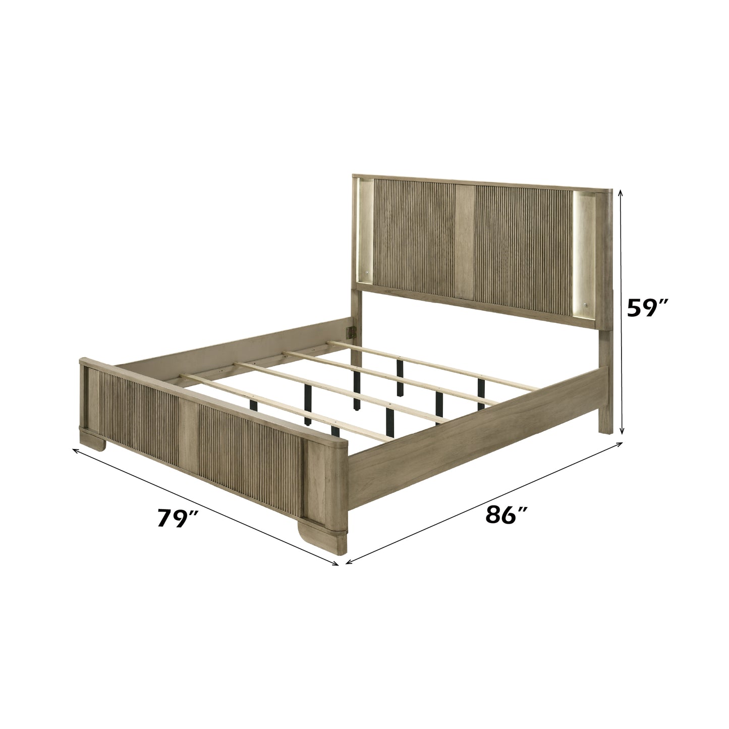 Lakkari Queen Bed with LED Lighting
