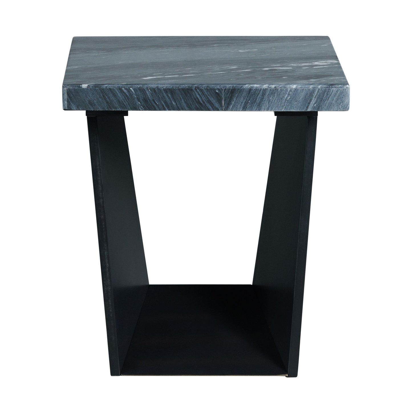 Beckley End Table Complete in Dark Marble Top