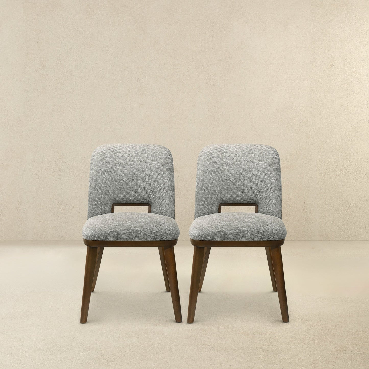 Blaken Light Grey Fabric Dining Chair (Set Of 2)