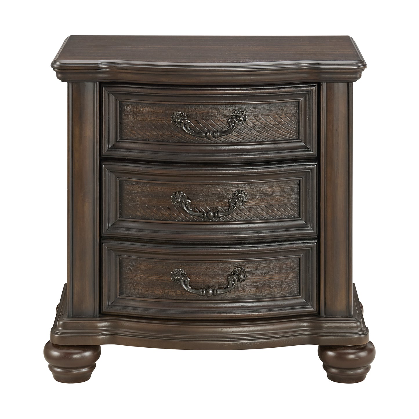 Brunswick 2-Drawer Nightstand with USB in Mahogany