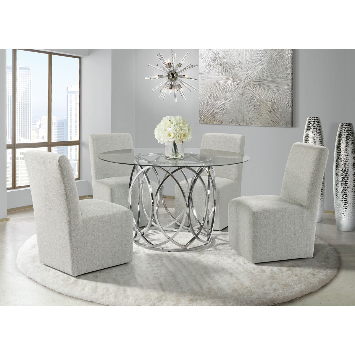 Nero Dining Side Chair (2 Per Carton) W/Grey Fabric