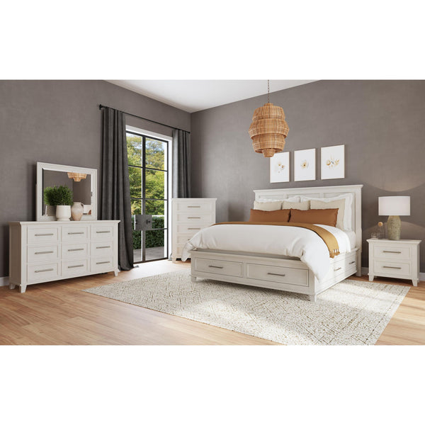 Canterbury Queen Storage 5Pc Bedroom Set In Ivory