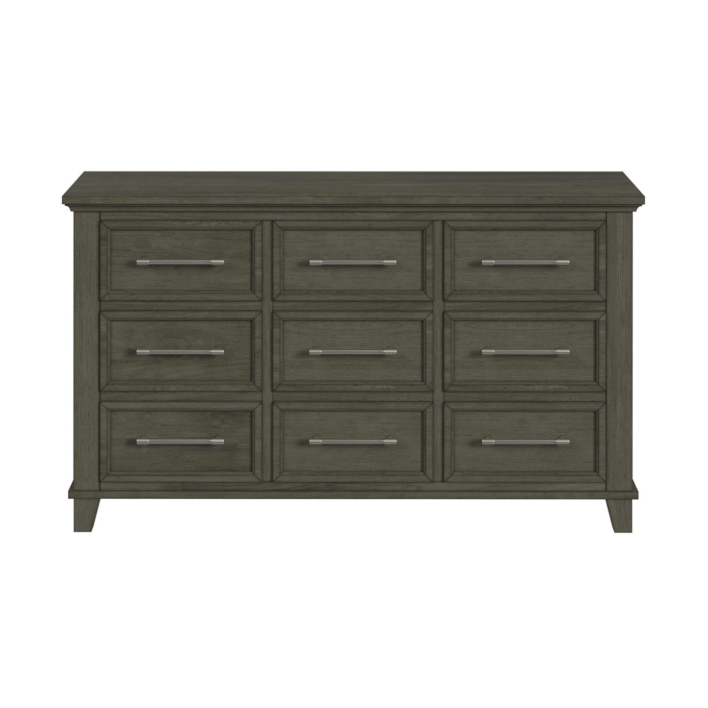 Canterbury 9-Drawer Dresser in Grey