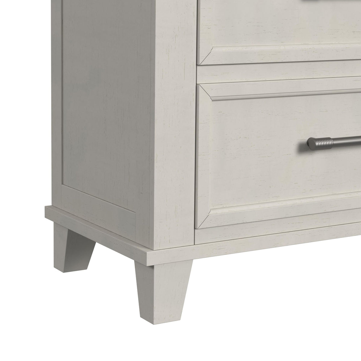 Canterbury Queen Storage 4PC Bedroom Set with 2 Nightstands & Dresser in Ivory