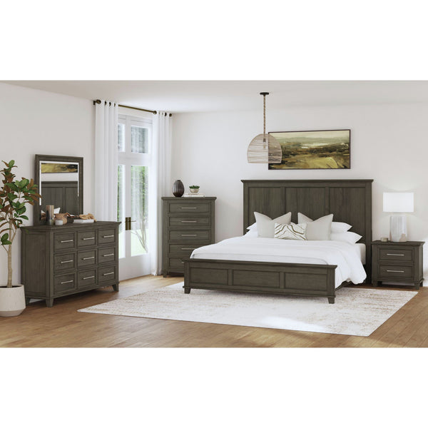 Canterbury King Panel 3Pc Bedroom Set In Grey