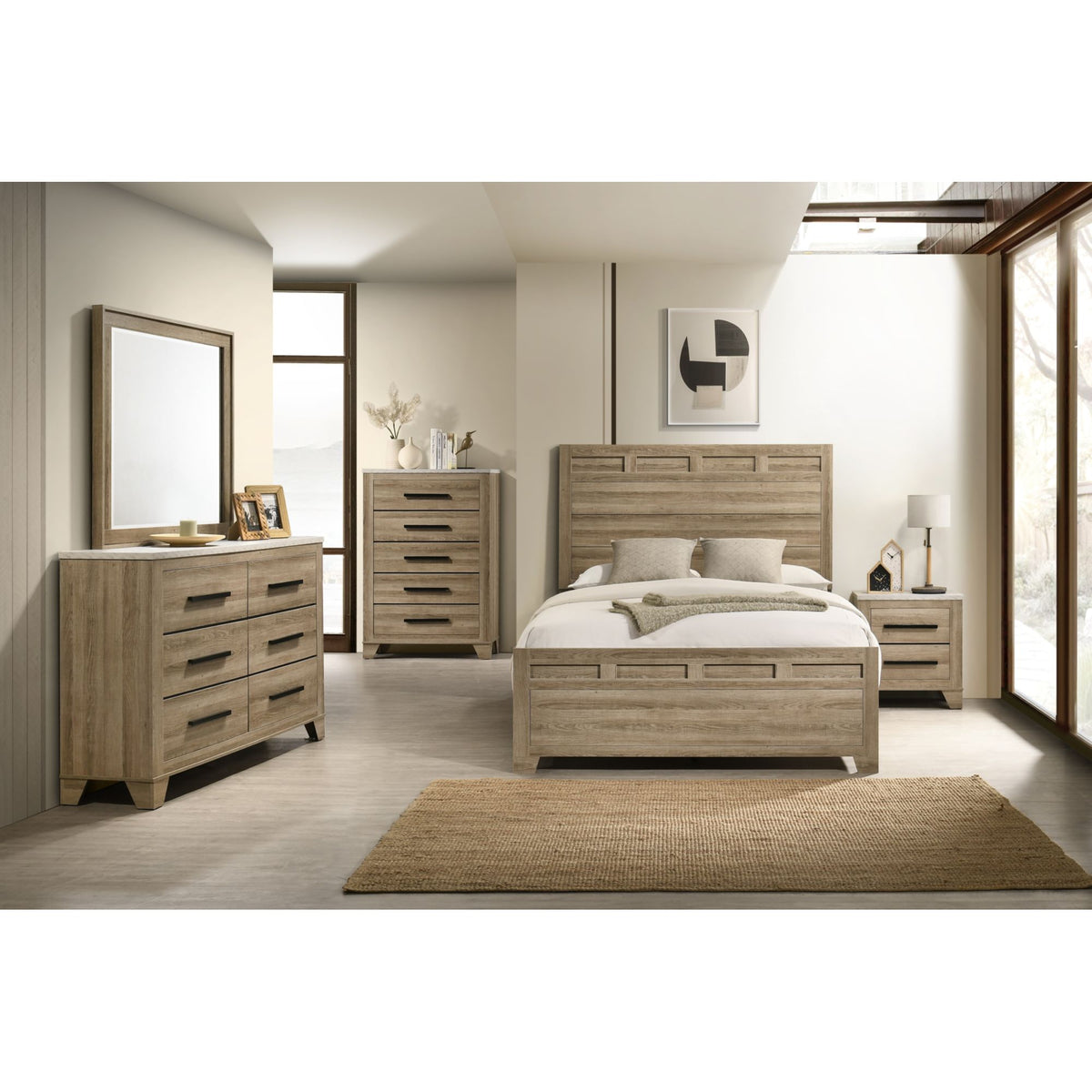 Caro King Bed in Natural