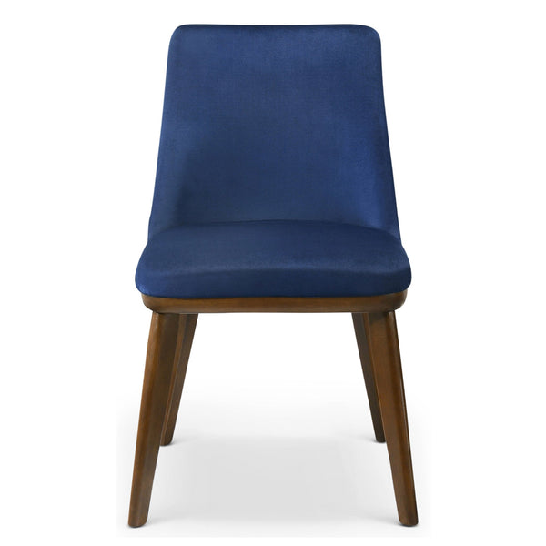 Silla de comedor Clove de terciopelo azul marino (juego de 2)