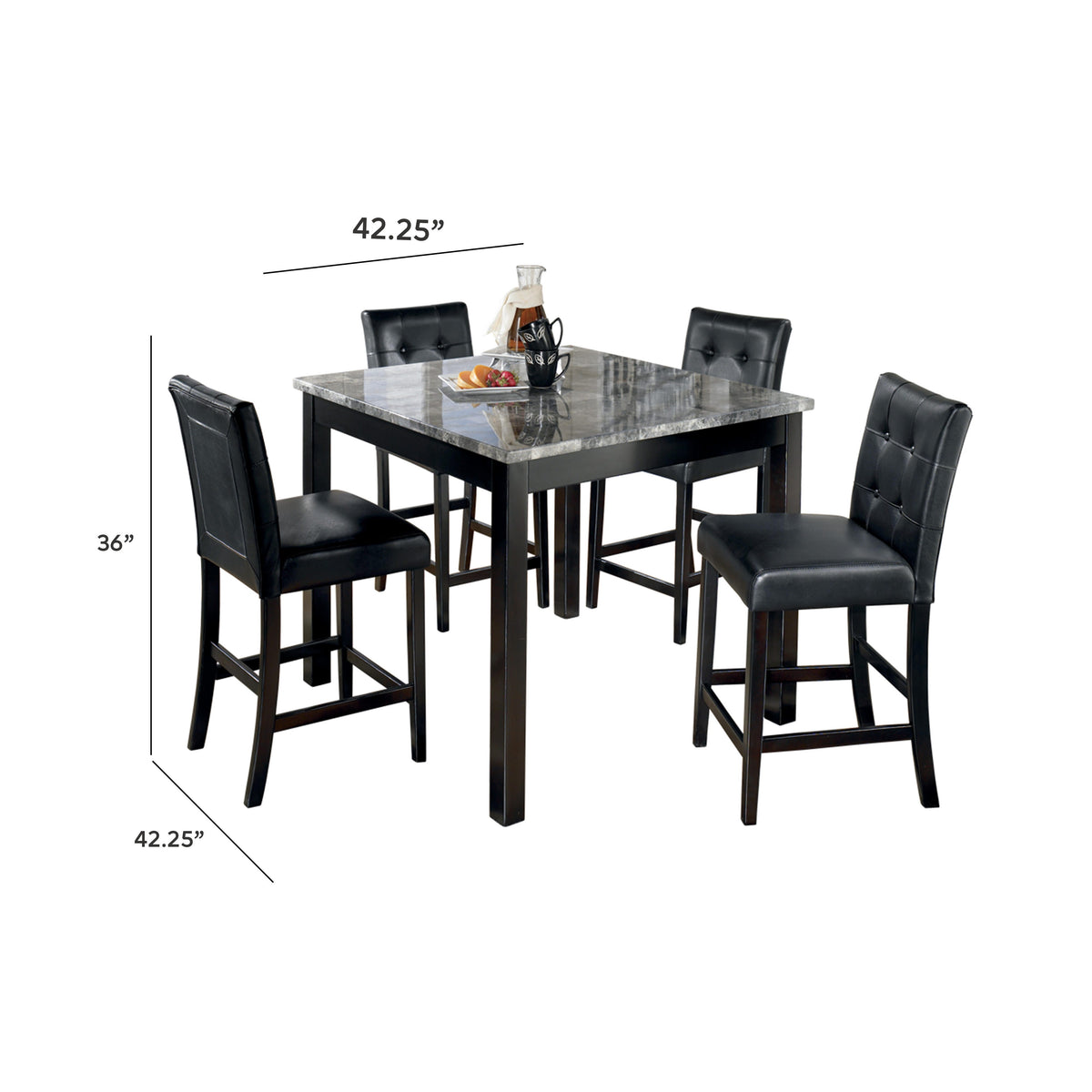 Maysville Square Counter TBL Set (5/CN)